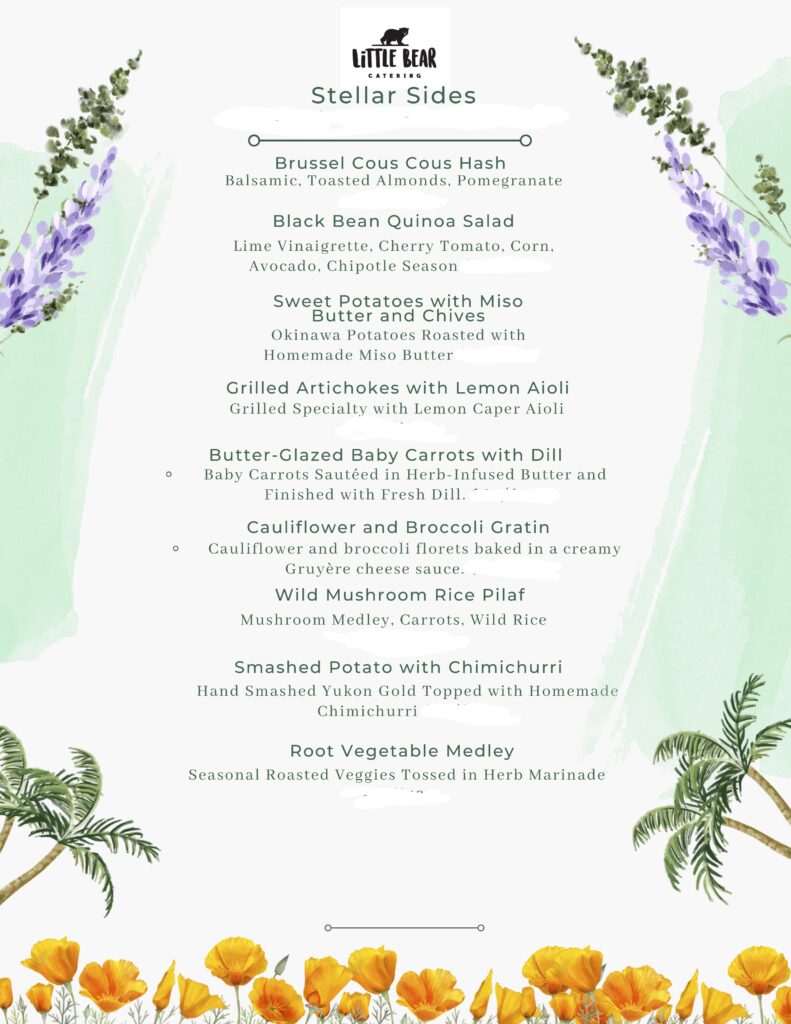 2025 Little Bear Catering Califresh Menu, p 6